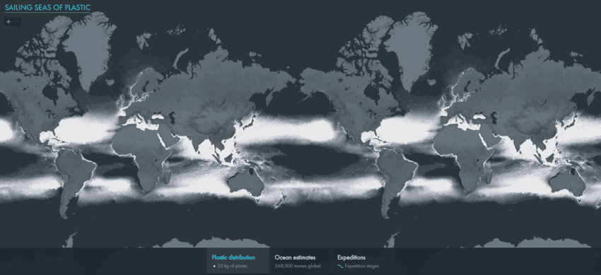 ocean plastic map screenshot